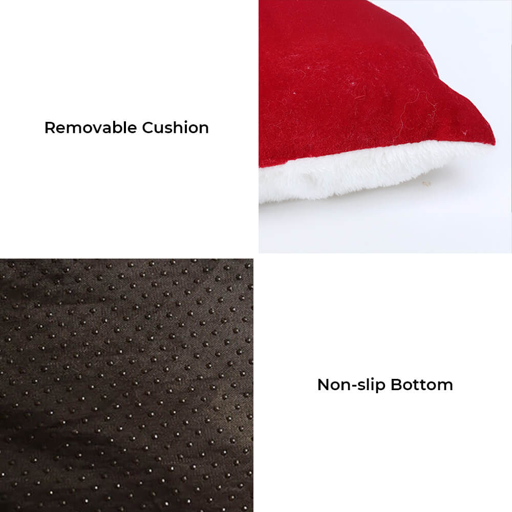 Caja de regalo de Navidad cálida cama semicerrada en la cueva y cama para perros y gatos