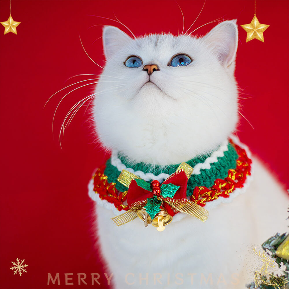 Christmas Babbo Natale a maglia SCARF CASCHI CONTICHI PER PET e PROPRIETARI