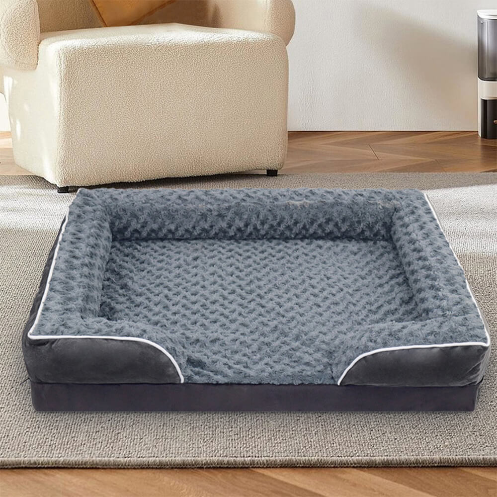 Cama de perros ortopédica de soporte envolvente impermeable desmontable