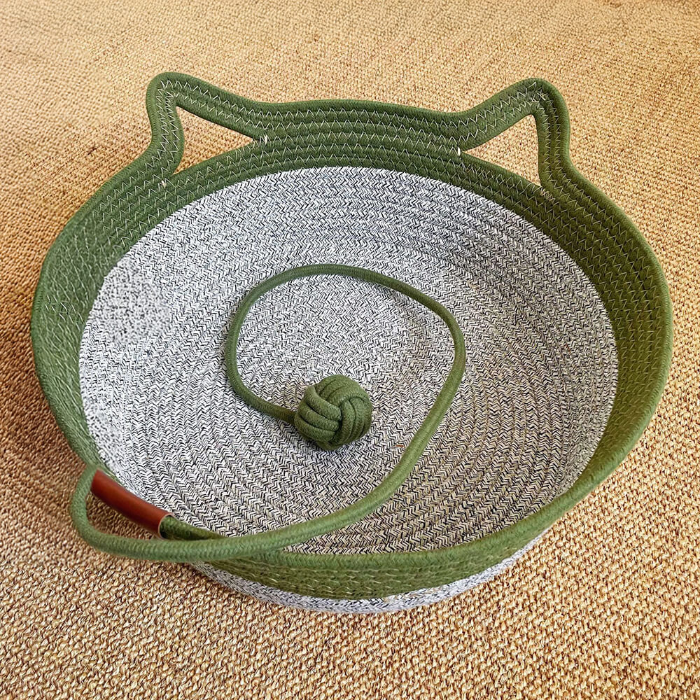 Cama acogedora de gato tejida de uso múltiple hecho a mano