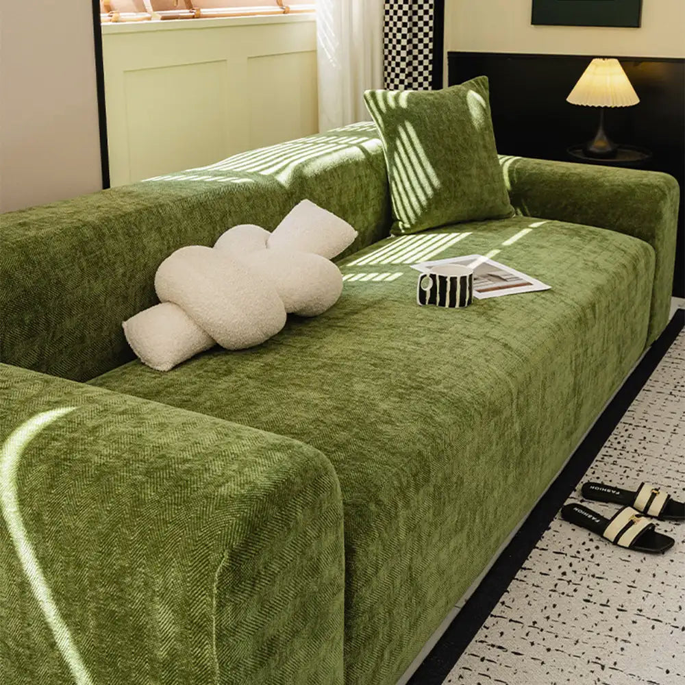 Herringbone Full Coverage Comfortable Scratch-Resistant Sofa Protection Magic Couch Cover
