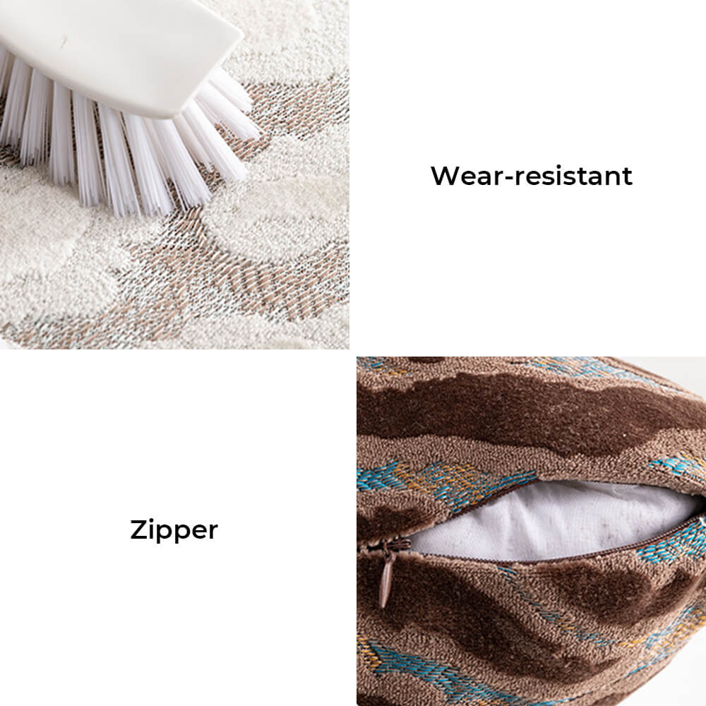 Oreiller de canapé de maison en velours coupé jacquard de luxe