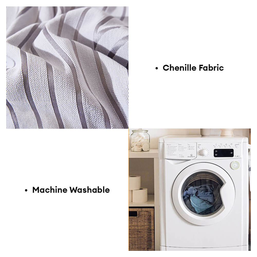 Motif de arco minimalista Tapa de sofá Chenille resistente a los arañazos