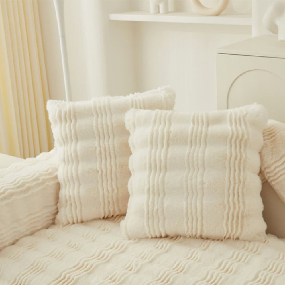 Cubierta moderna y cómoda con el sofá antideslizante de la piel del conejo