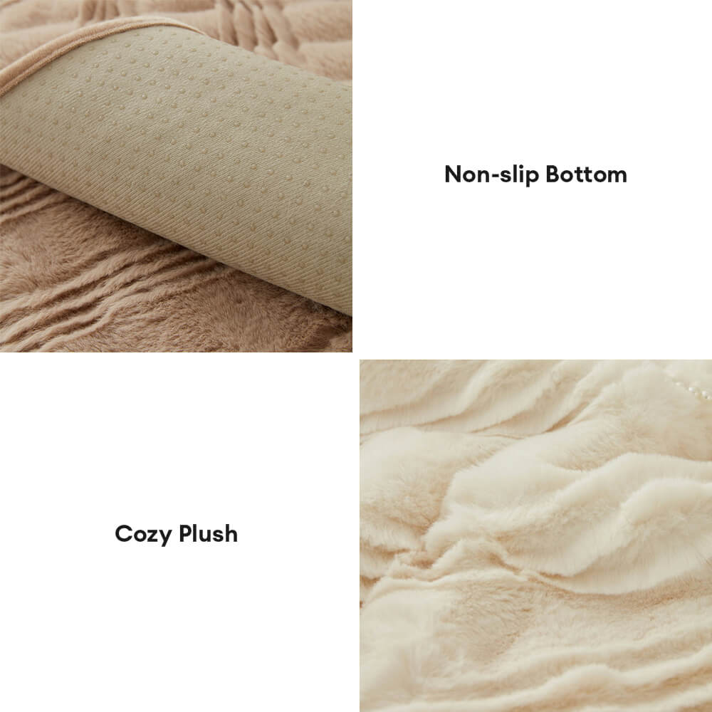 Cubierta moderna y cómoda con el sofá antideslizante de la piel del conejo