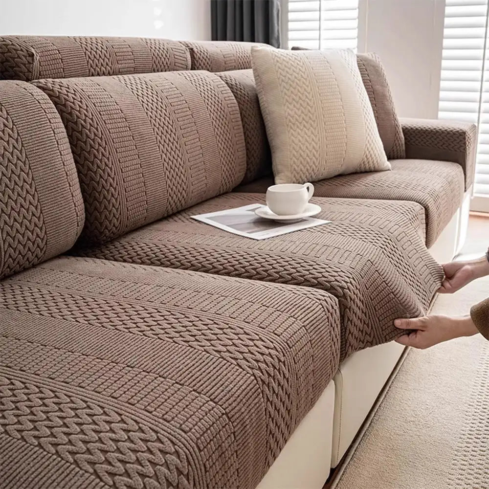 Polar Fleece Soft Antistatic Protection Sofa Stretch Full Wrap Couch Cover