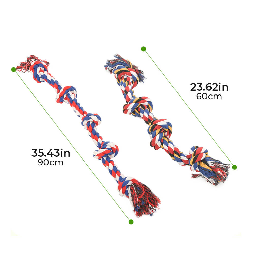 Interaktives Hundespielzeug mit Seilknotenschlepper