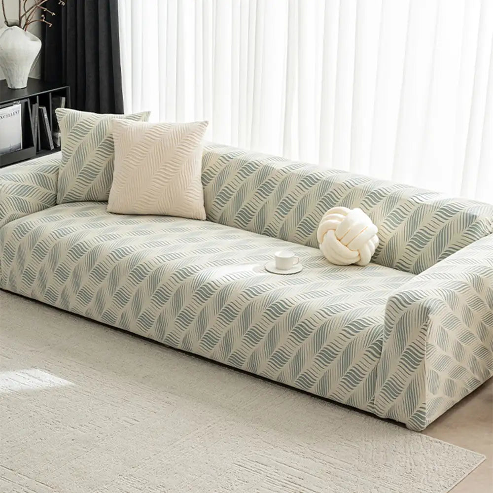Thick Polar Fleece Jacquard Anti-Scratch Stretch Couch Cover