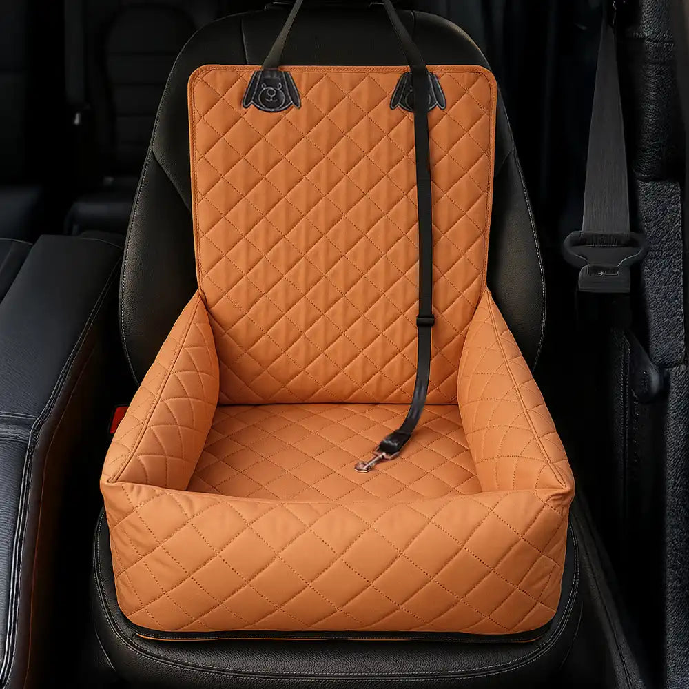 Water-Repellent PU Leather Scratch-Resistant Car Travel Dog Car Seat Bed