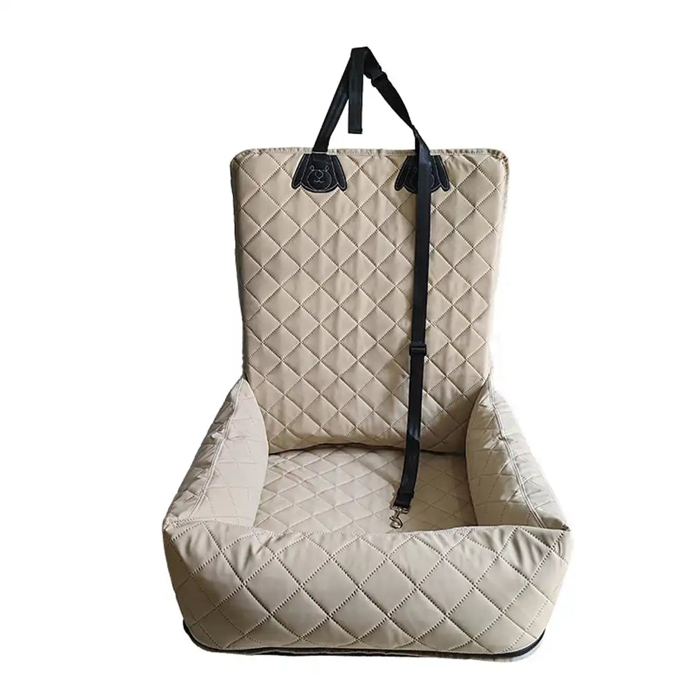 Water-Repellent PU Leather Scratch-Resistant Car Travel Dog Car Seat Bed