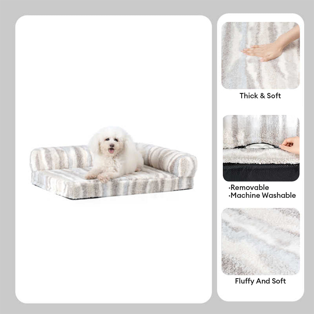 Patrón de cebra grande Bedera de almohada ortopédica y gato de perros y gatos