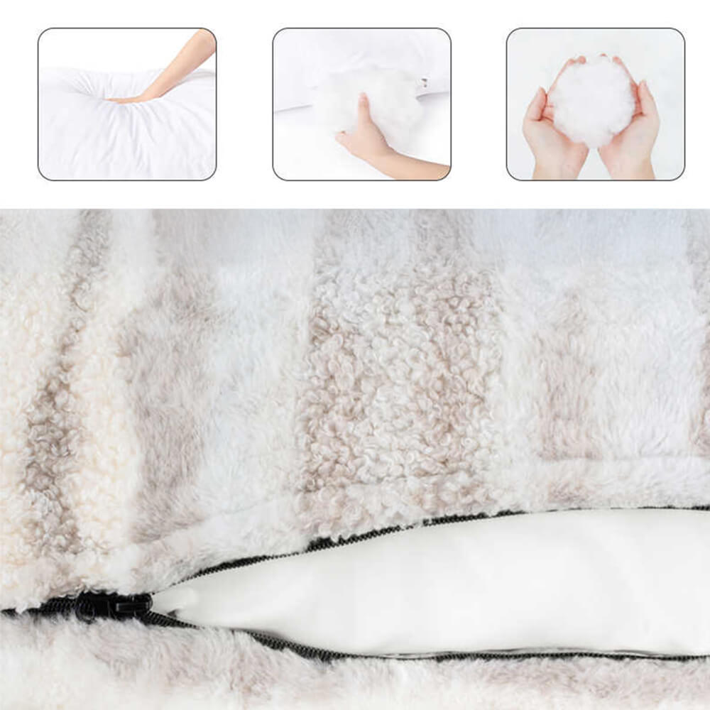 Patrón de cebra grande Bedera de almohada ortopédica y gato de perros y gatos