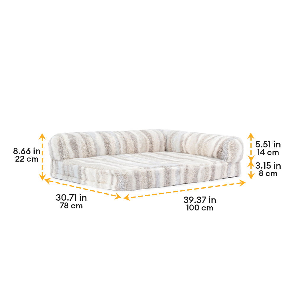 Patrón de cebra grande Bedera de almohada ortopédica y gato de perros y gatos