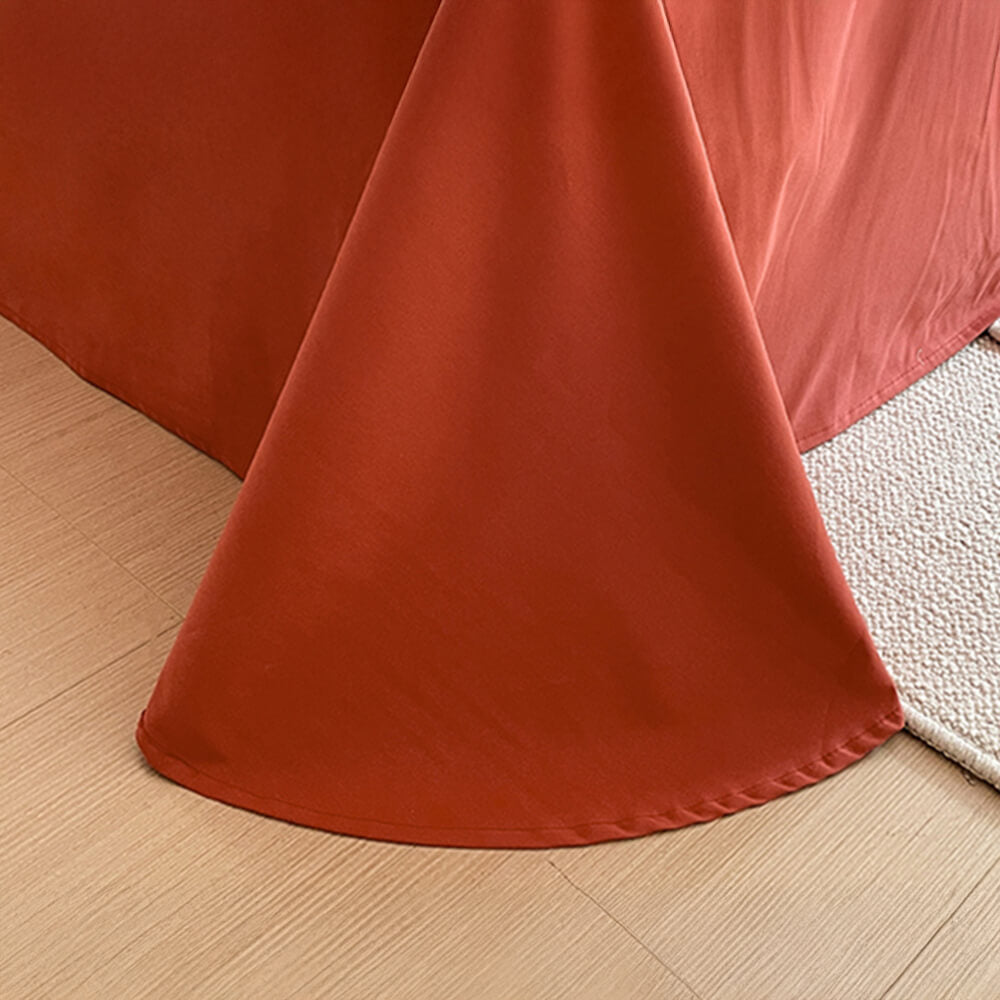 Ropa de cama lijada de algodón puro de estilo de hoja clásico