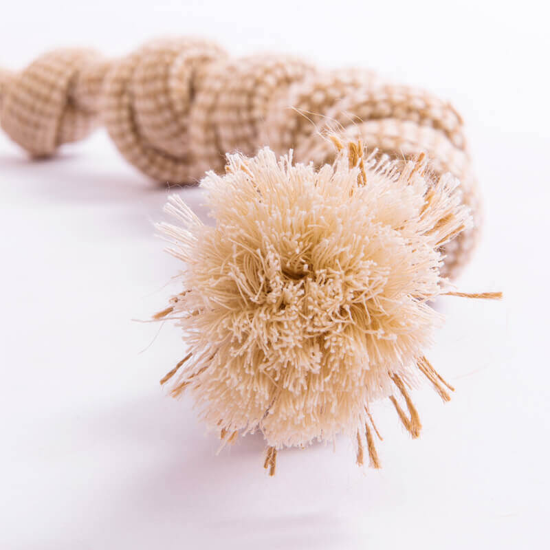 Juego de juguetes de algodón de lino Toy de limpieza de dientes Toy de perro interactivo