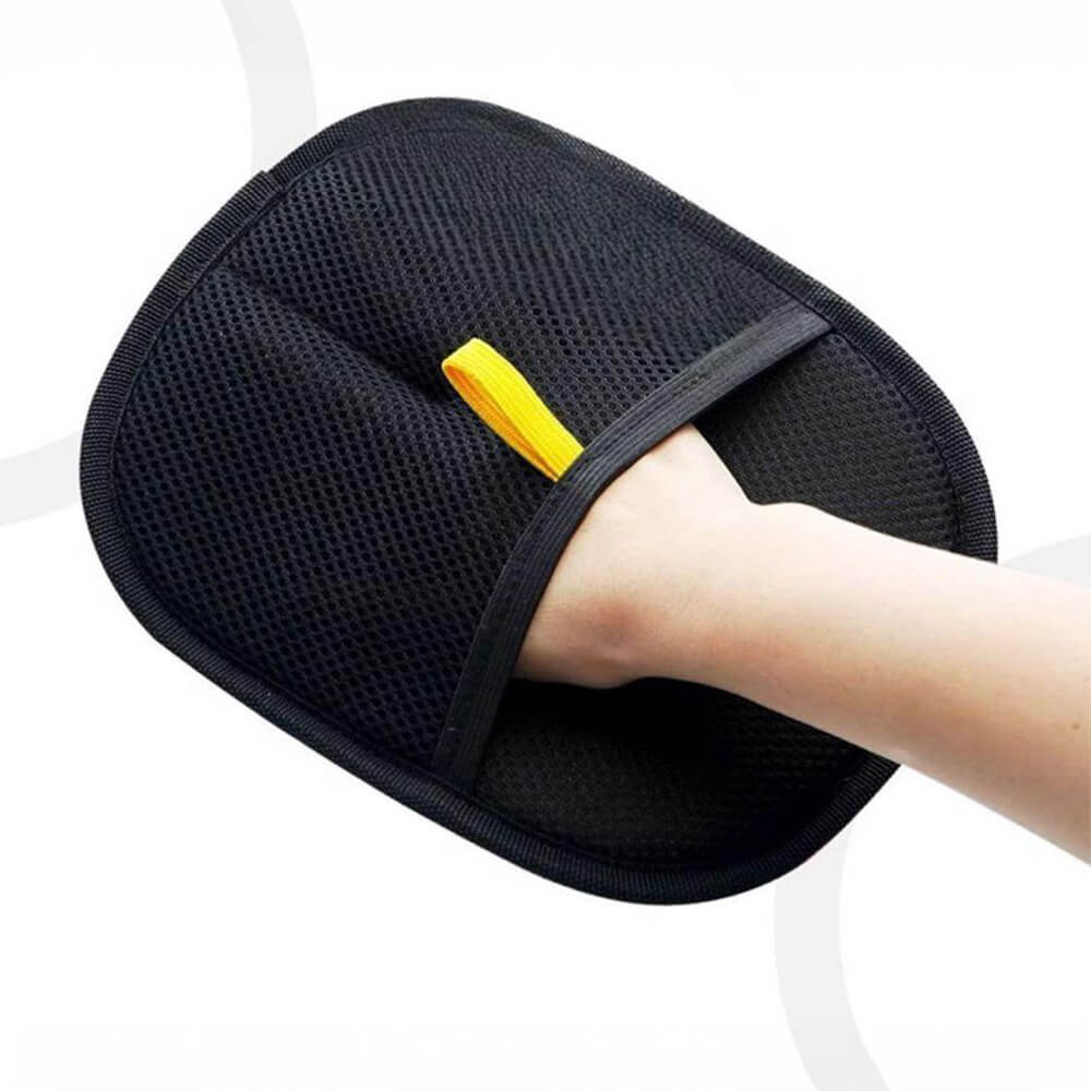 Guante de depilación de mascotas con cerdas electrostáticas de doble cara