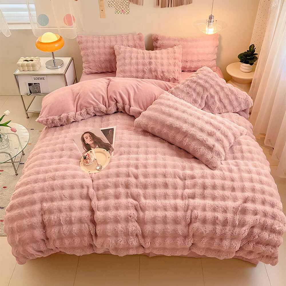 Foglio di pelliccia di coniglio finto addensato comfort