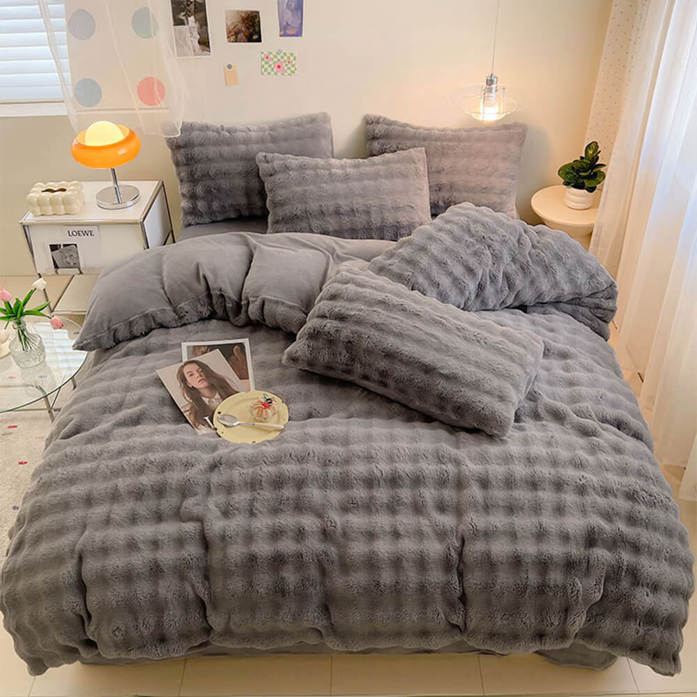 Foglio di pelliccia di coniglio finto addensato comfort