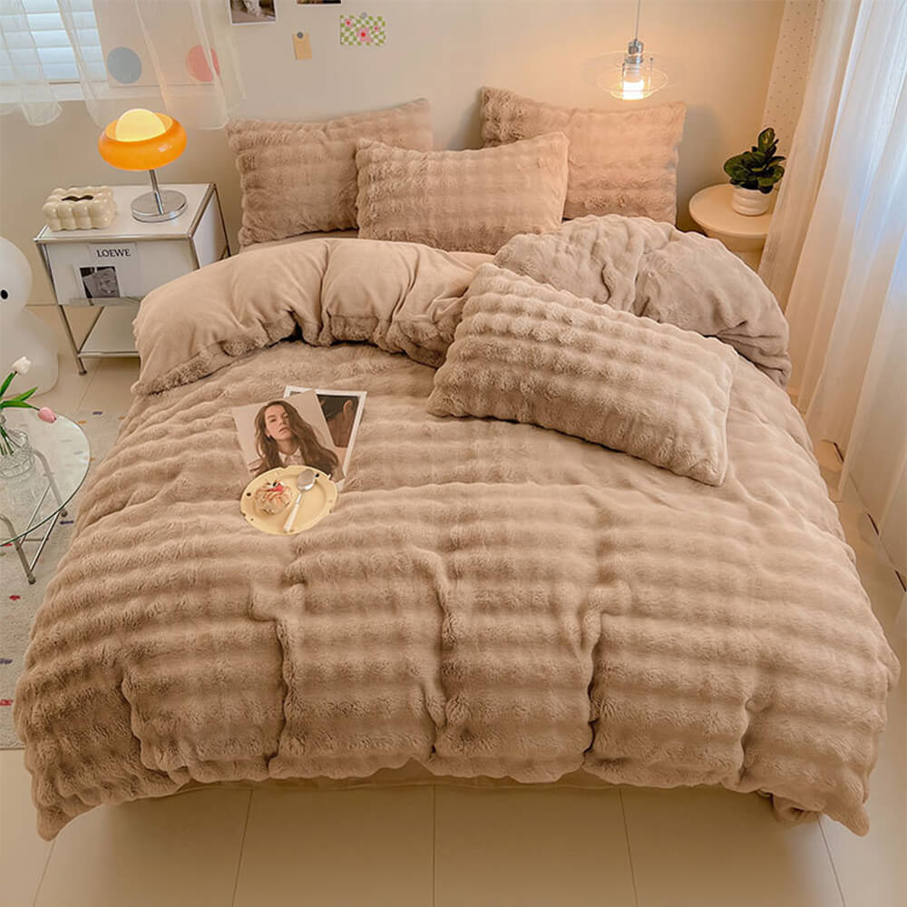 Foglio di pelliccia di coniglio finto addensato comfort