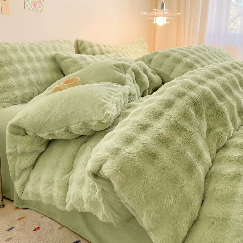 Foglio di pelliccia di coniglio finto addensato comfort