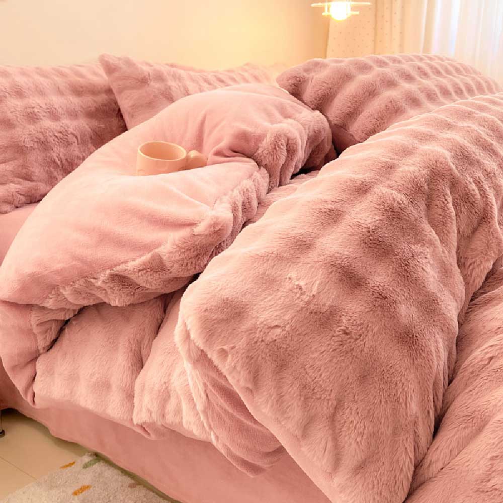 Foglio di pelliccia di coniglio finto addensato comfort