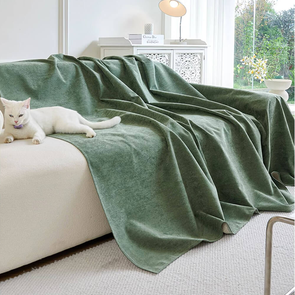 Soft and Waterproof Scratch-Resistant Non-Linting Throw Couch Cover