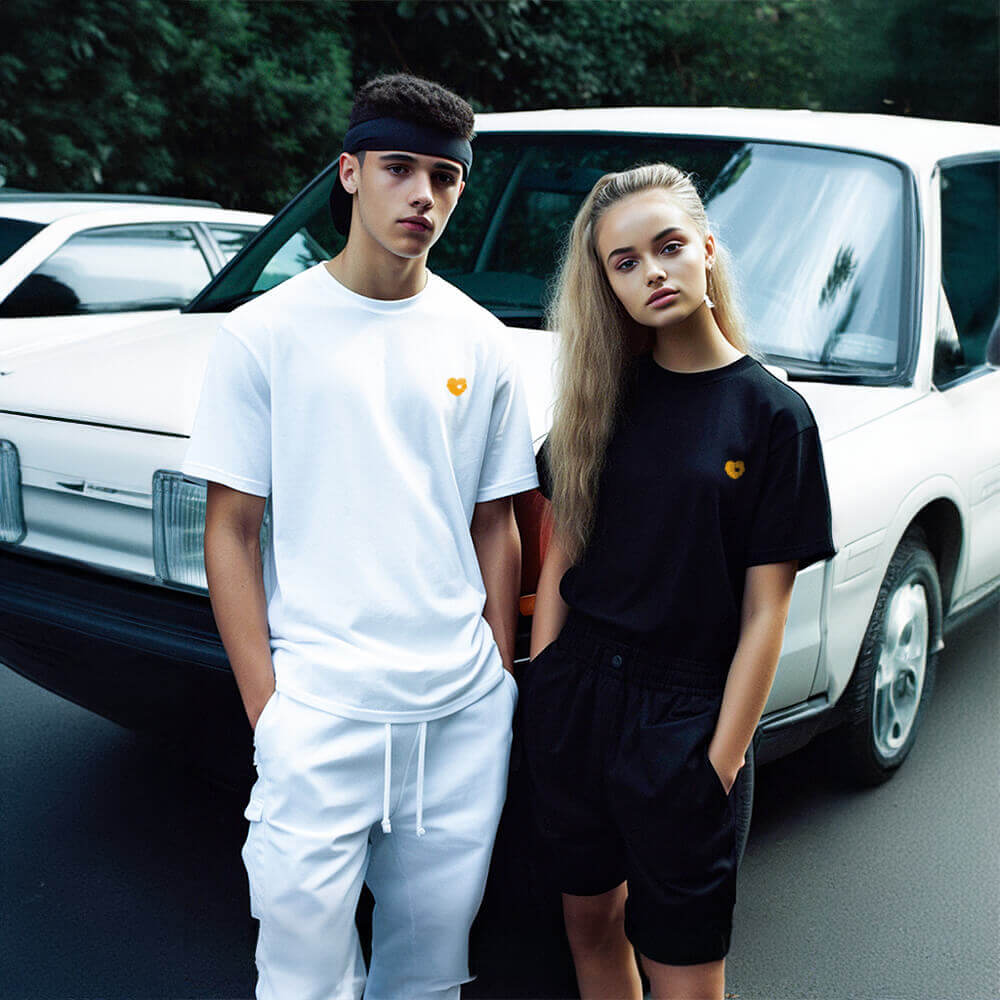 T-shirt unisexe léger et résistant aux poils d'animaux, couleur unie