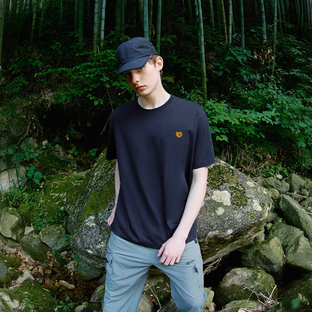 T-shirt unisexe léger et résistant aux poils d'animaux, couleur unie