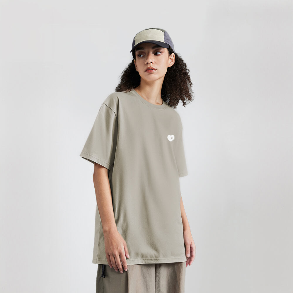 T-shirt unisexe léger et résistant aux poils d'animaux, couleur unie