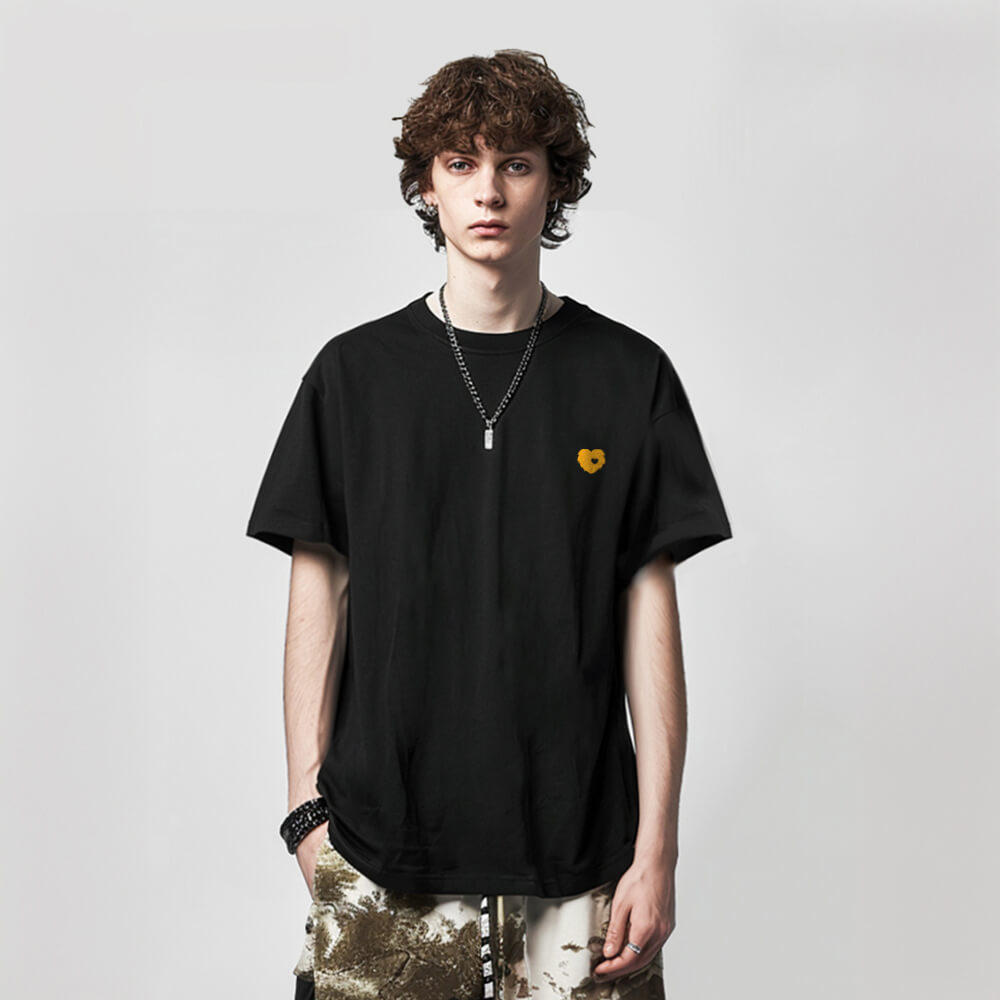 T-shirt unisexe léger et résistant aux poils d'animaux, couleur unie