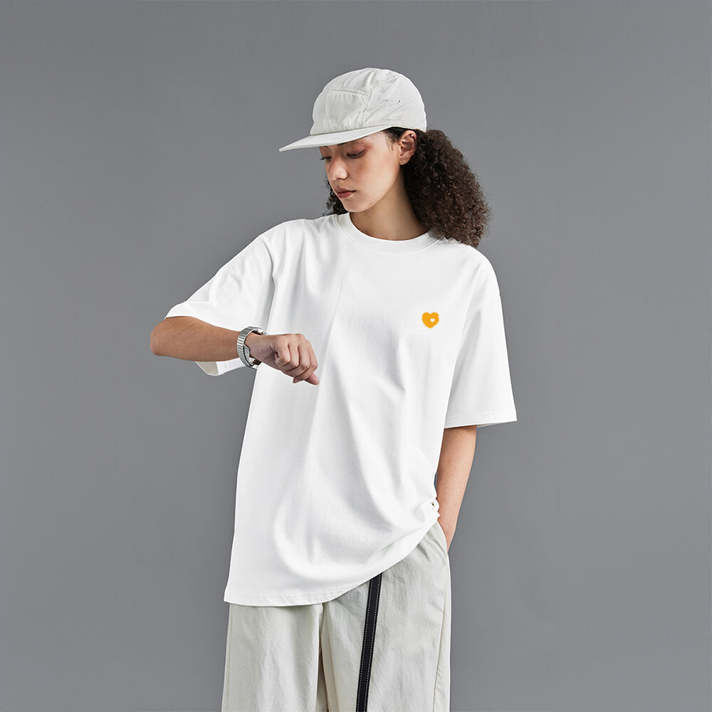 T-shirt unisexe léger et résistant aux poils d'animaux, couleur unie