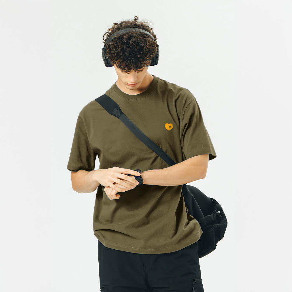 T-shirt unisexe léger et résistant aux poils d'animaux, couleur unie