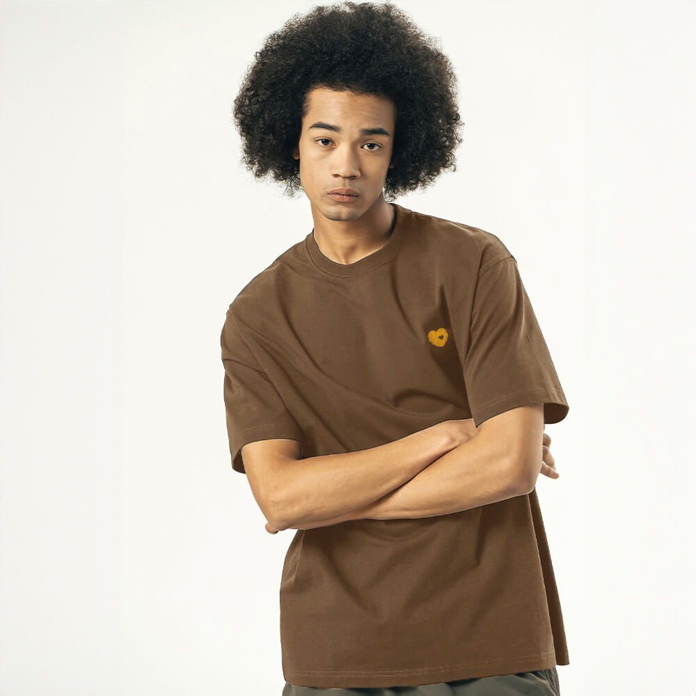 T-shirt unisexe léger et résistant aux poils d'animaux, couleur unie