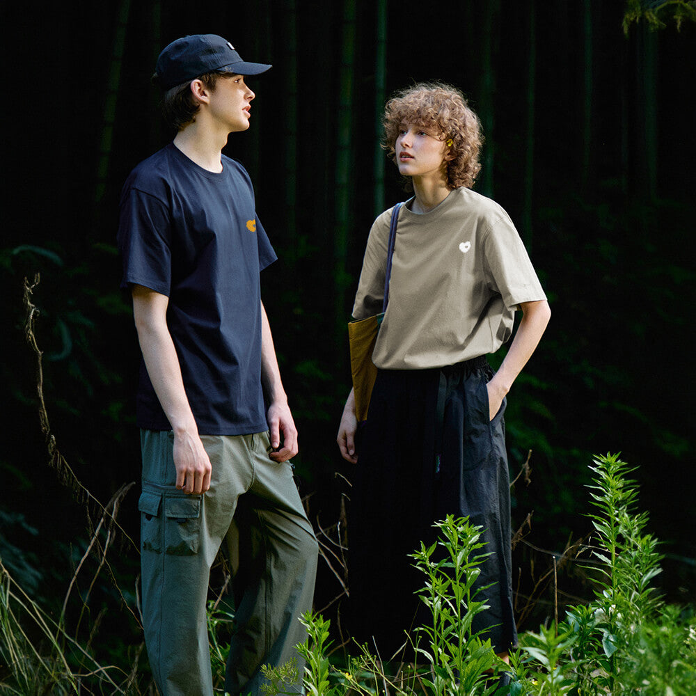 T-shirt unisexe léger et résistant aux poils d'animaux, couleur unie