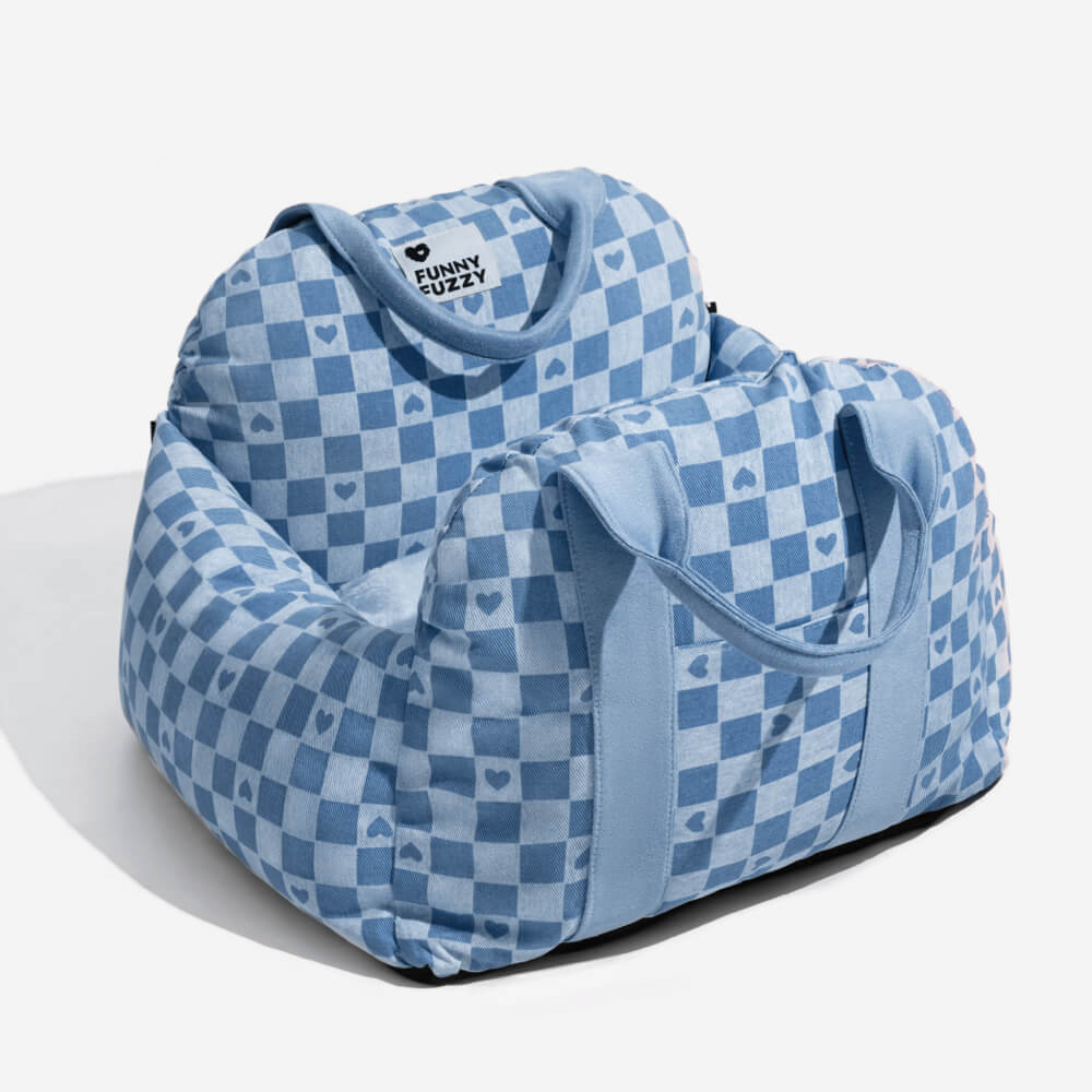 Letto a scacchiera vintage a scacchiera per cani letto