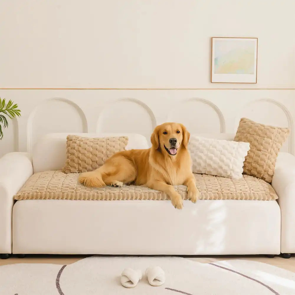 Honeycomb Plush Thickened Soft Sofa Decoration Pet Mat Couch Cover