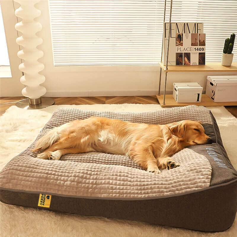 Precio especial - Cama de amortiguación de perros de protección de columna de columna resistente a los rasguños grandes y gruesos