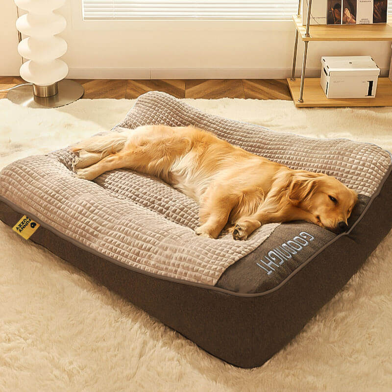 Precio especial - Cama de amortiguación de perros de protección de columna de columna resistente a los rasguños grandes y gruesos