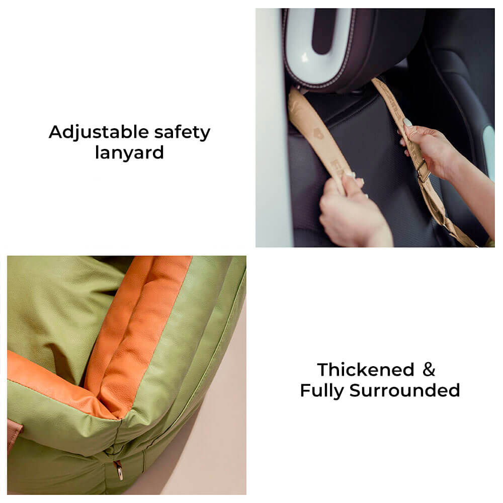 Grande seggiolone per auto per auto con cani in pelle finta deluxe - Urban Voyager