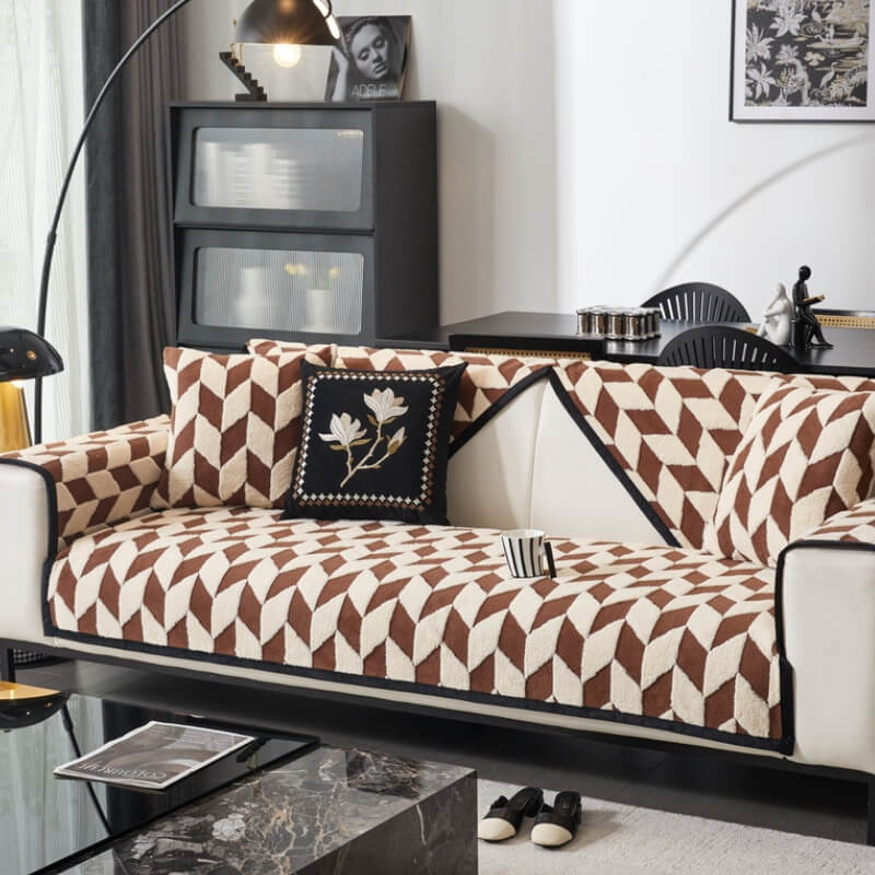 Cover del divano di divano peluche di peluche moderno