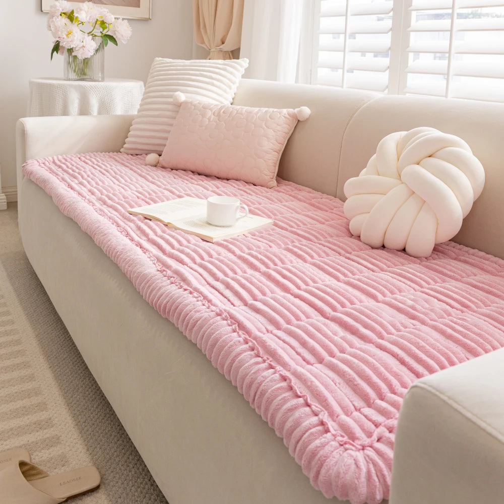 Pago di divano non slip di flanella morbida pigra