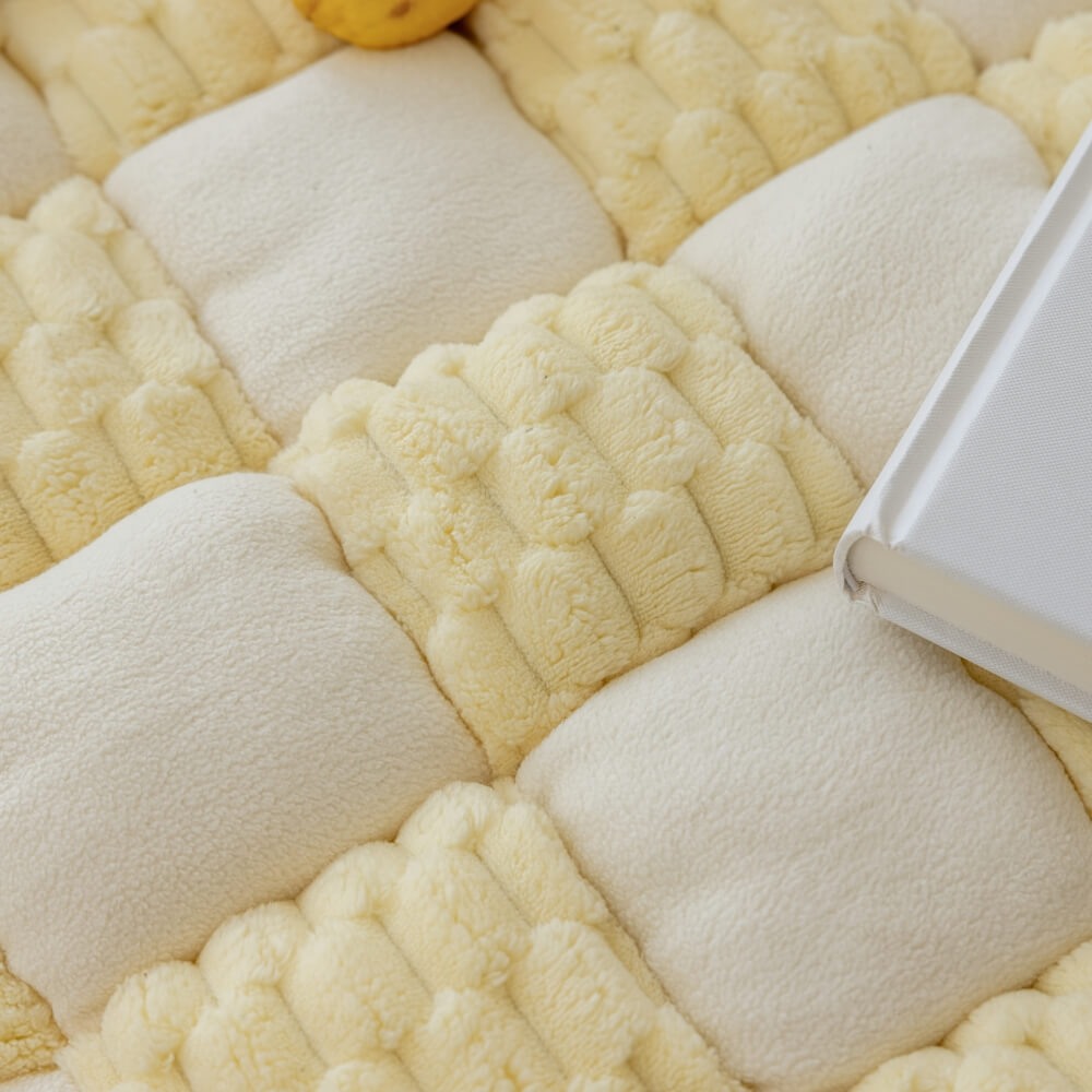 Peluche copertura di divano di divano divano a blocchi a blocco a mano peluche.