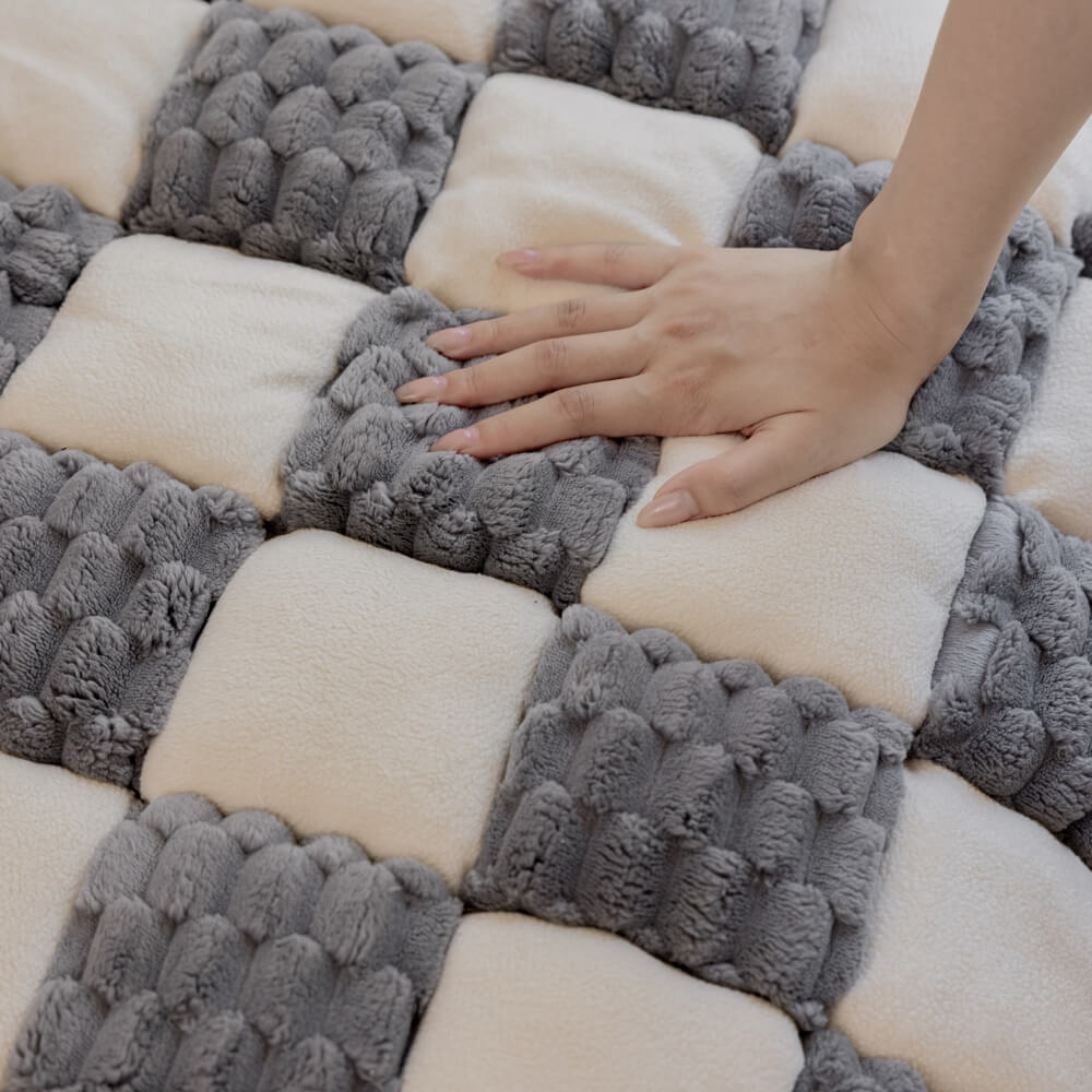 Peluche copertura di divano di divano divano a blocchi a blocco a mano peluche.