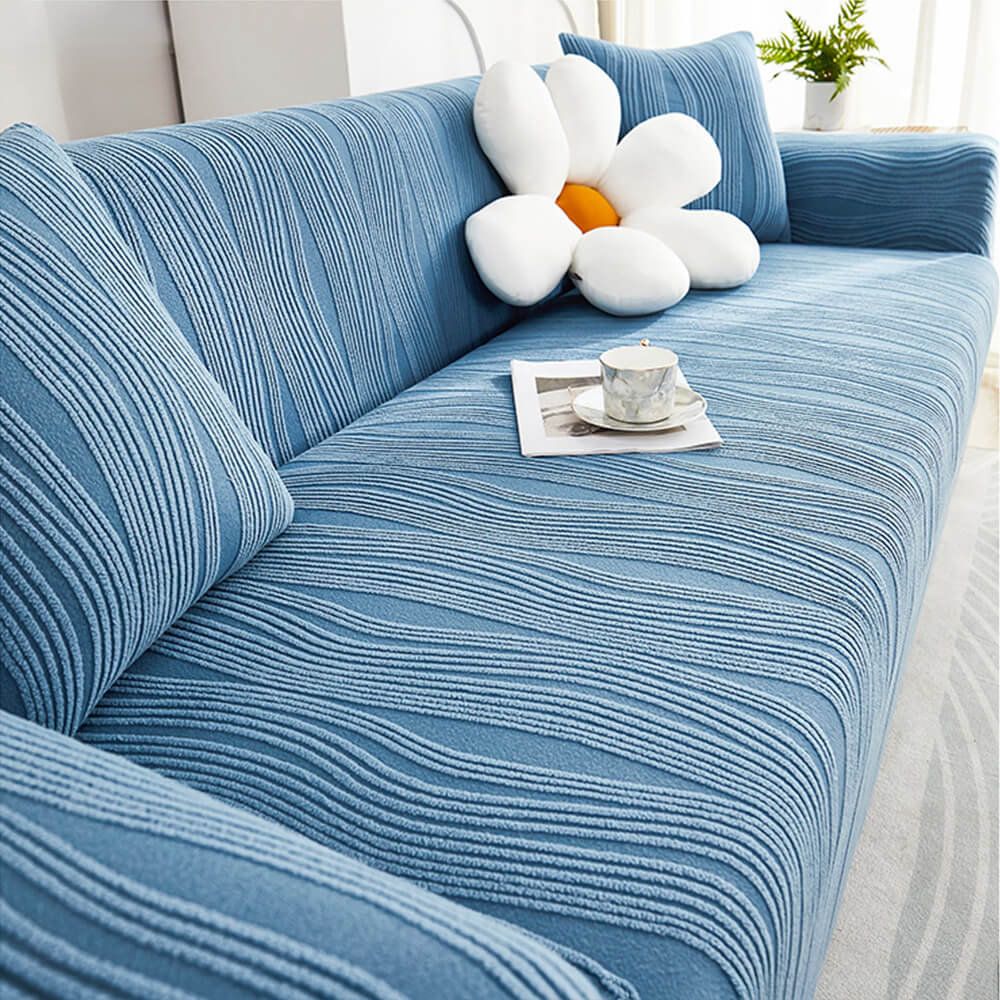 Housse de canapé anti-rayures à couverture complète extensible en jacquard