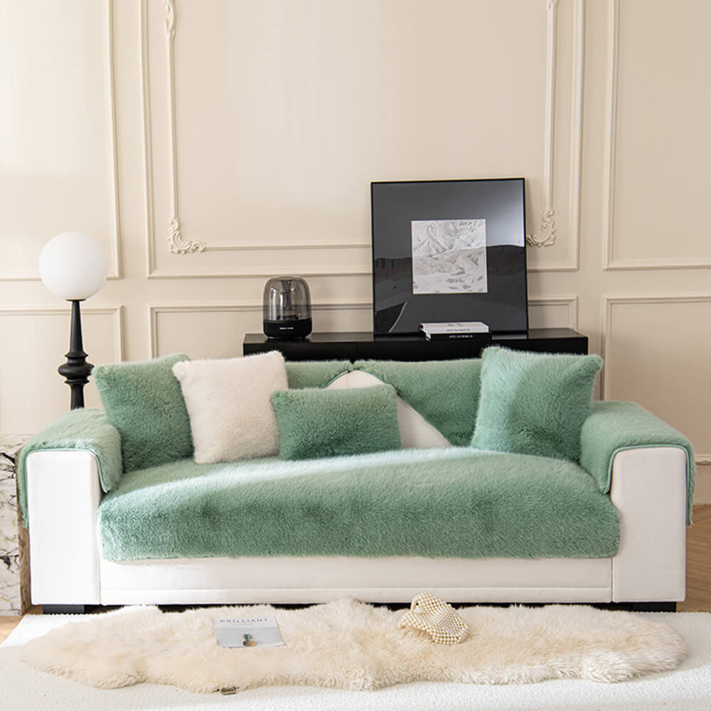 Coperchio di divano non slip con divano in pelliccia in pelliccia facrinata calda