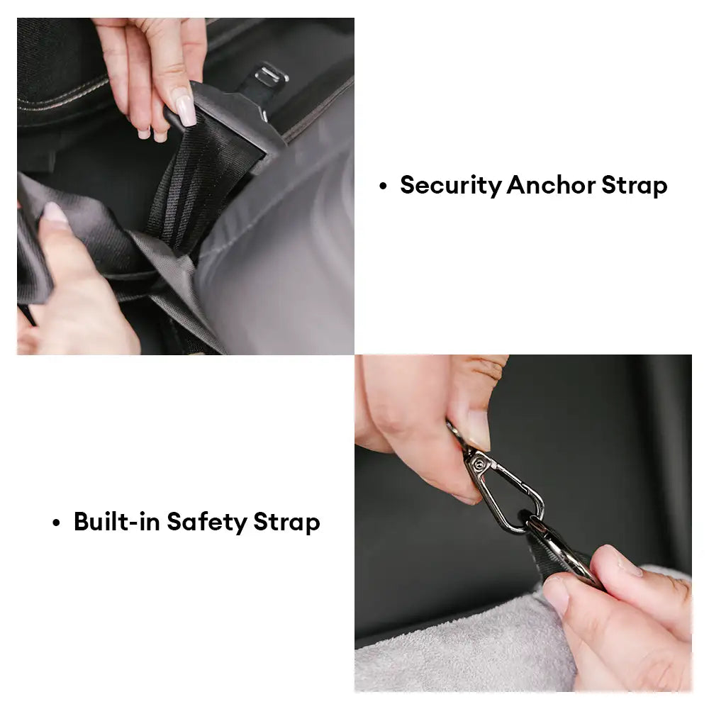 Travel Safety All-Season Bolster Dog Car Seat Bed - BaseCamp