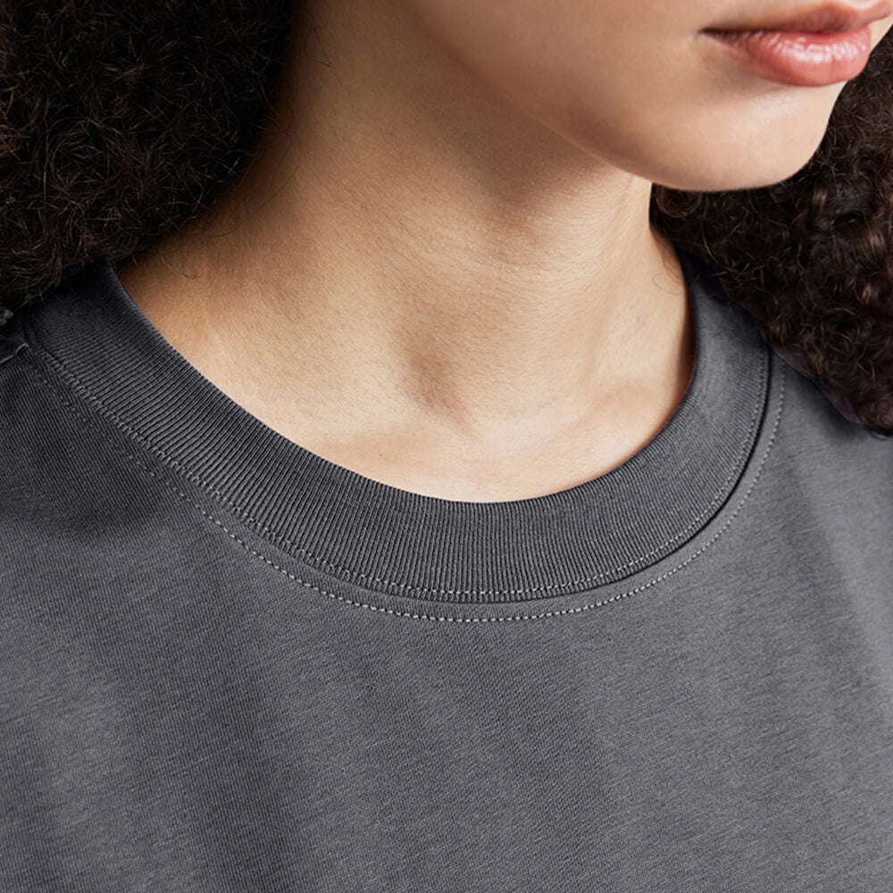 T-shirt unisexe léger et résistant aux poils d'animaux, couleur unie