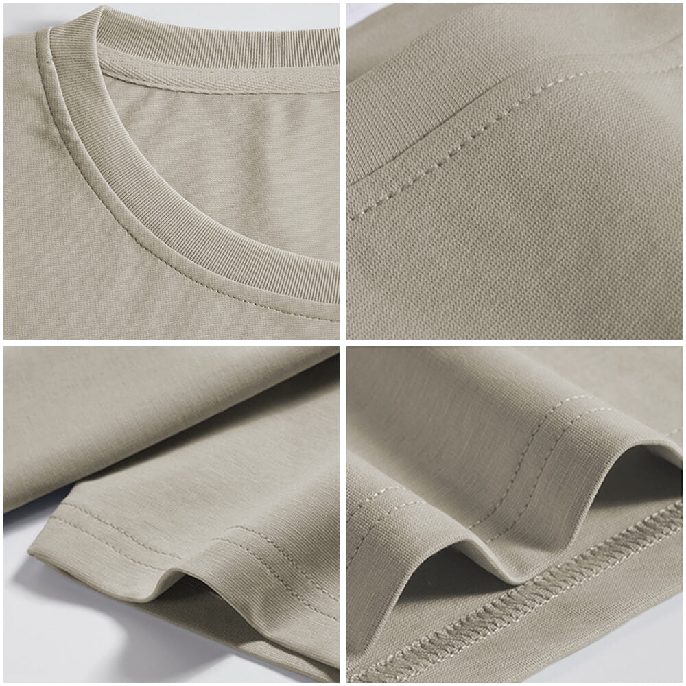 T-shirt unisexe léger et résistant aux poils d'animaux, couleur unie