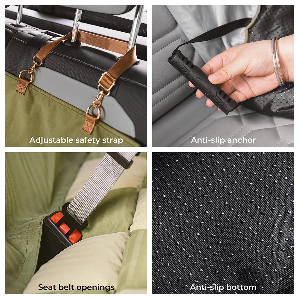 Sedile posteriore di sicurezza del cestino da viaggio Liced sedile per auto con cani - Scatto di scacchiere