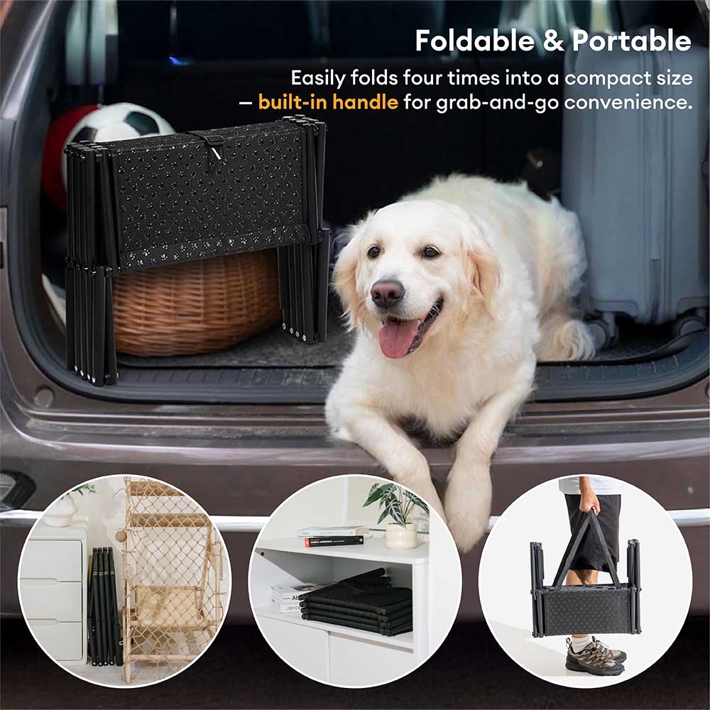 Viaggia per le scale per auto non slip per cani a 4 fasi portatili
